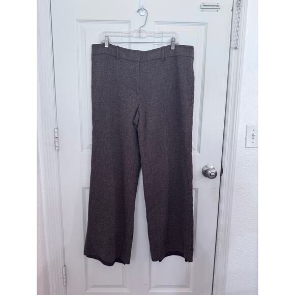 Jones New York Signature Womens "Stretch" Herringbone Brown  Pants Size 16 - Picture 1 of 8